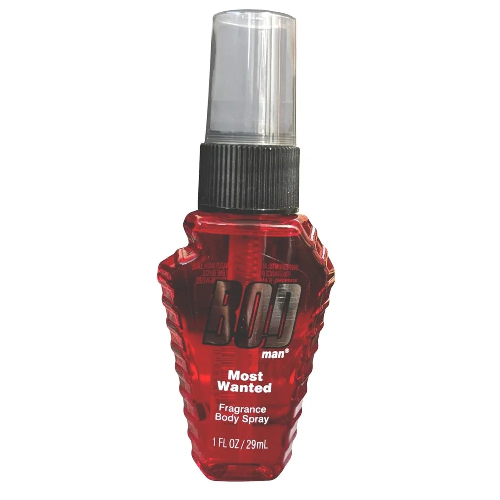 BOD man Most Wanted Fragrance Body Spray 1 fl oz Travel Size Red Bottle New